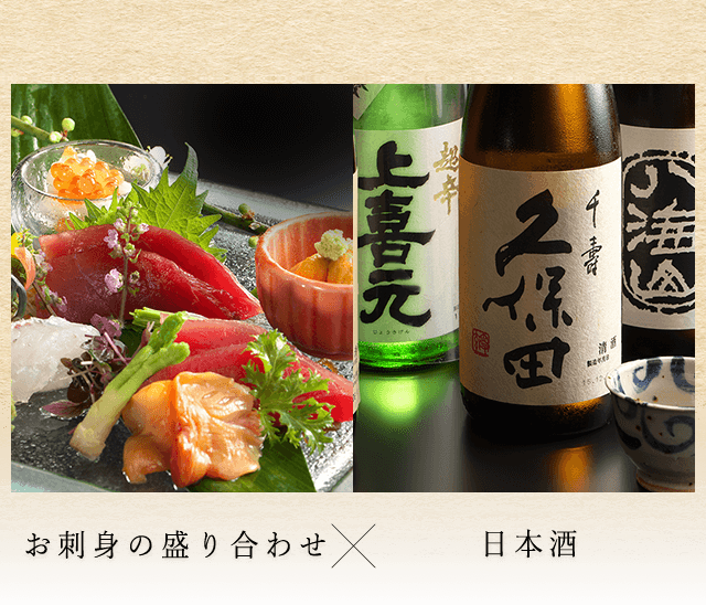 刺身盛り合わせ×日本酒